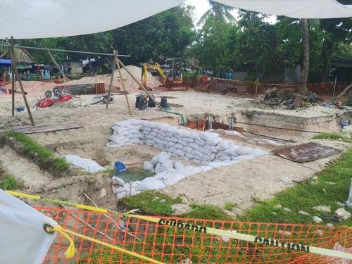 타라와 강제동원 피해자 유해 발굴 현장 모습 [행정안전부 제공]