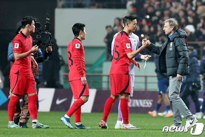 5연승을 기록하며 2023년을 마무리한 축구대표팀. /뉴스1 ⓒ News1 민경석 기자