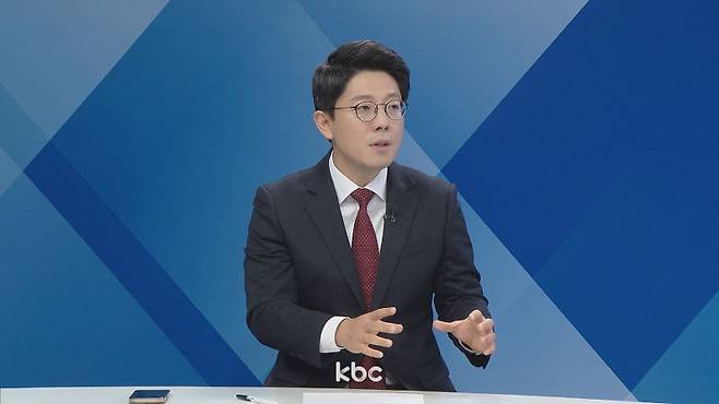 ▲지난 21일 KBC여의도초대석에 출연한 김병민 국민의힘 최고위원