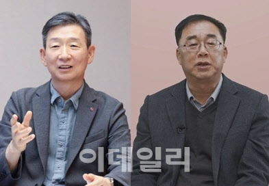 황현식 LG유플러스 대표(왼쪽), 송구영 LG헬로비전 대표.(사진=각 사)