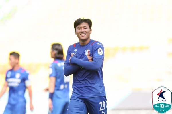 수원 삼성 시절 정상빈. 사진=프로축구연맹