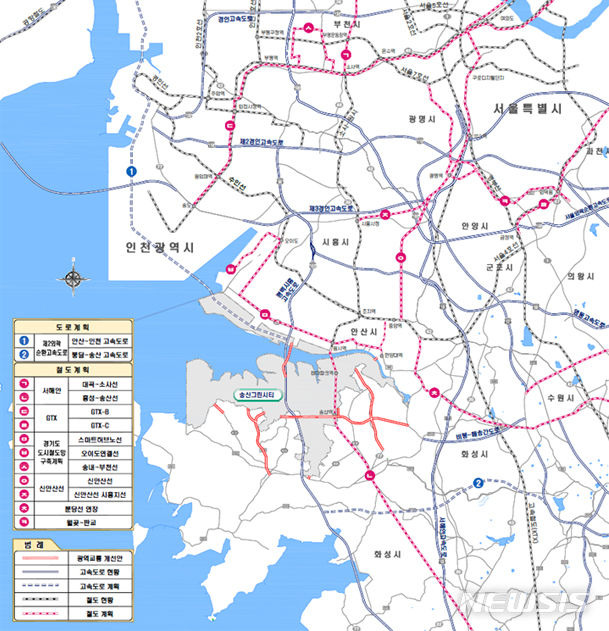 송산그린시티 광역교통계획. 화성시 제공
