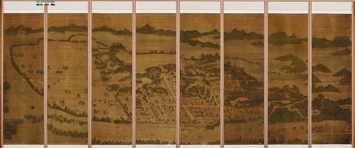 인천 미추홀구 학익동 송암미술관의 1층 서화실에 전시해 있는 평양성도. 송암미술관