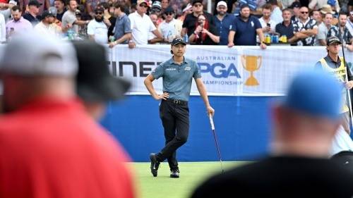 3타 차 선두로 최종라운드를 맞게 된 이민우. [사진=호주PGA]