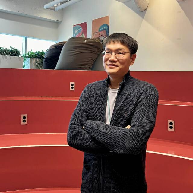 우아한형제들 배달로봇 '딜리'를 개발한 이동현 로봇시스템소프트웨어팀 매니저 (사진=신영빈 기자)