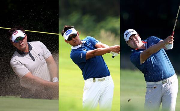 2023년 일본프로골프투어(JGTO) 카시오 월드오픈 골프토너먼트 우승에 도전하는 류현우, 박상현, 토드 백 프로. 사진제공=KPGA