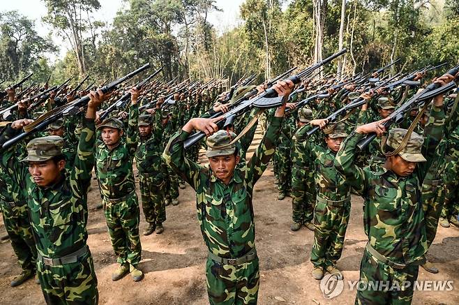 미얀마 소수민족 무장단체 [AFP 연합뉴스 자료사진. 재판매 및 DB 금지]