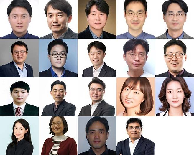 [서울=뉴시스]삼성전자 2024년 임원 인사 승진자들. 첫째줄 왼쪽부터 손태용 김성은 임성택 강동구 김일룡 (둘째줄) 이주형 양병덕 현상진 부사장, 김병승 상무, 박태상 부사장, (셋째줄) 손왕익 상무, 박세근 황희돈 정혜순 부사장, 송문경 (넷째줄) 이영아 상무, 전신애 부사장, 찰리장 상무, 소우리라잔 부사장. (사진 = 삼성전자) 2023.11.29. photo@newsis.com  *재판매 및 DB 금지