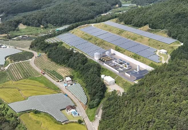 김천시 소재 그린수소 생산기지 구축 조감도. /삼성물산 제공