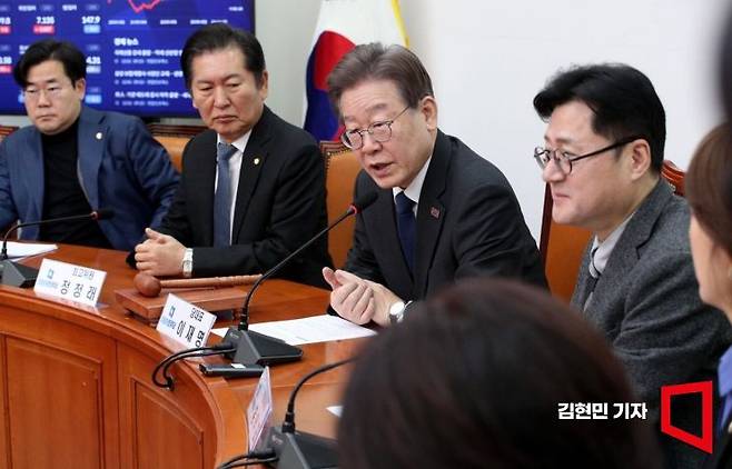 이재명 더불어민주당 대표가 1일 국회에서 열린 최고위원회의에서 발언하고 있다. 사진=김현민 기자 kimhyun81@