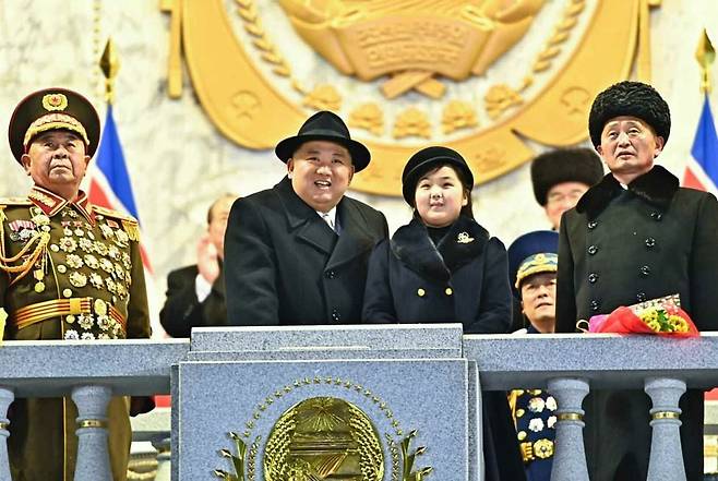 지난 8일 저녁 북한에서 열린 열병식에 참석한 김정은 당 총비서의 딸 김주애. /뉴스1