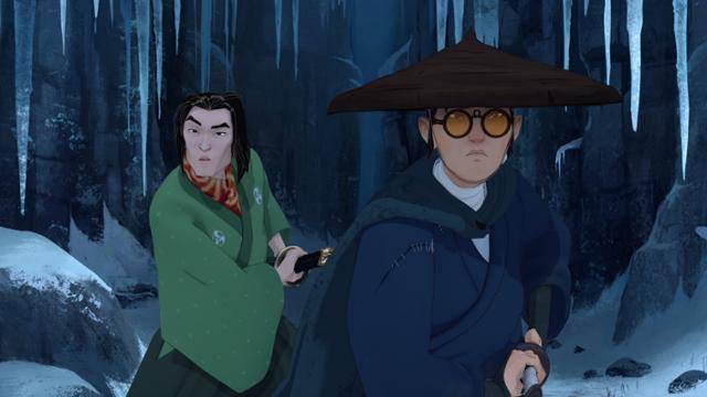 미즈(오른쪽)는 일생의 복수를 하기 위해 길을 나서고, 어린 시절 악연이 있는 타이겐과 여정을 함께하게 된다. 넷플릭스 제공