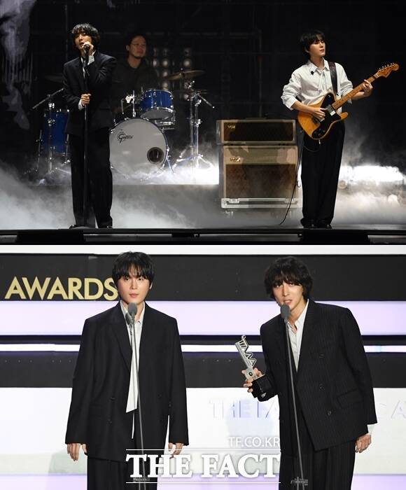 '올해의 밴드 퍼포머'를 수상한 잔나비는 "앞으로 더 열심히 음악 활동을 하겠다"고 각오를 다졌다. /임영무 기자