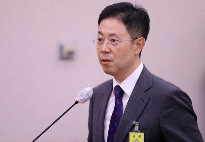 손준성 대구고검 차장이 지난 10월 20일 오후 서울 여의도 국회에서 열린 법제사법위원회 국정감사에서 의원 질의에 답변하고 있는 모습. ⓒ뉴시스