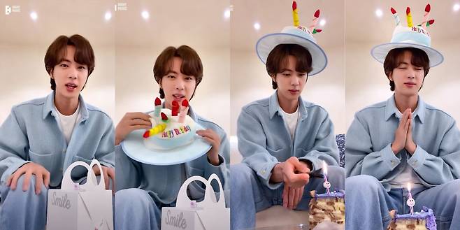 "조기진급한 병장 김석진입니다" 방탄소년단 진, 자축 생일파티 "Happy Birthday to Me~"