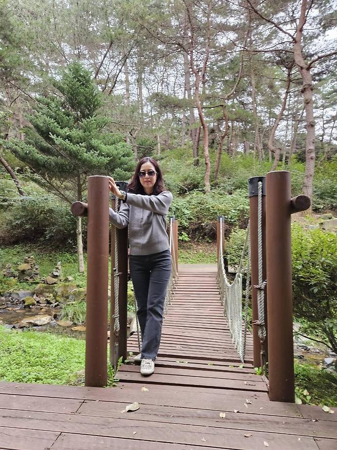 운동 중인 1형당뇨 50대 여성  [본인 제공]