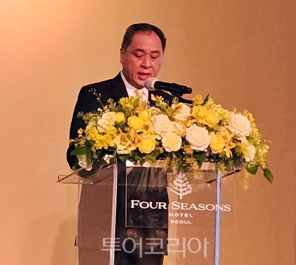 윗추 웨차치와(Witchu Vejjajiva) 주한태국대사가 인사말을 하고 있다.