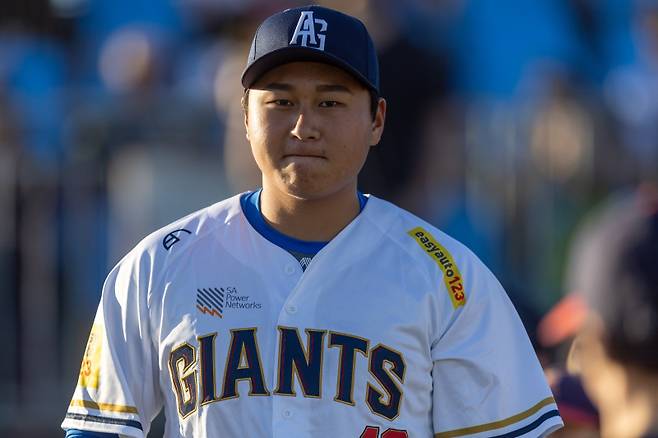 호주야구리그 애들레이드 자이언츠에서 뛰고 있는 삼성 좌승현. 애들레이드 자이언츠 SNS