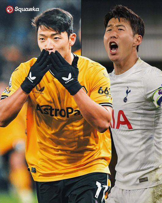 [사진] 황희찬과 손흥민 / 스쿼카 소셜 미디어.