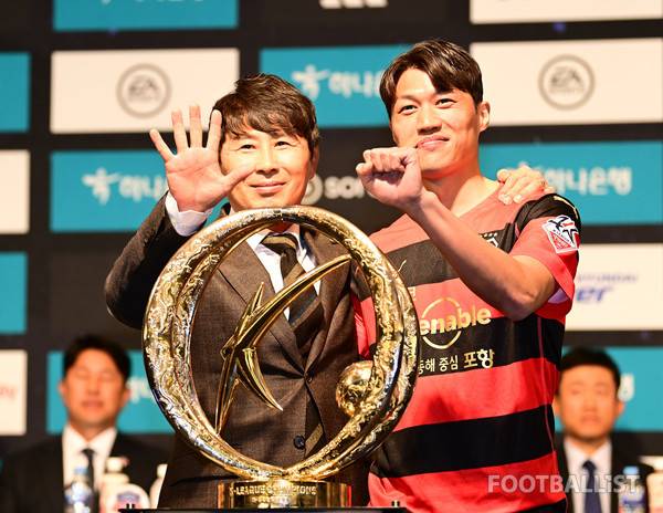 김기동 감독(왼쪽), 김승대(오른쪽, 포항스틸러스). 서형권 기자