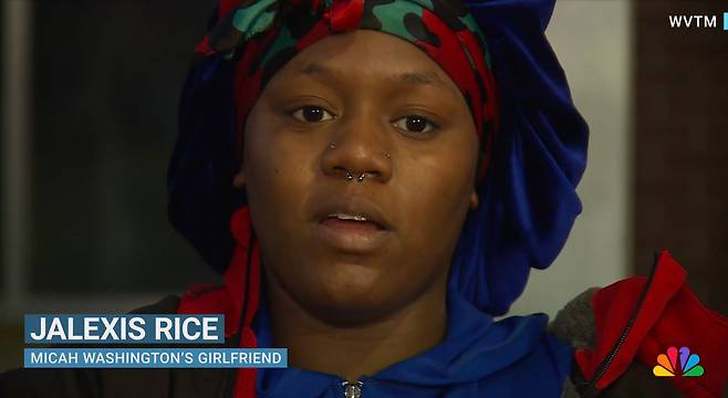 여자 친구인 젤렉시스 라이스는 소셜미디어에 올라온 문제의 영상이 자신을 화나게 했다고 밝혔다. 그는 “그의 모습을 보고 눈물 밖에 나지 않았다. 울 수밖에 없었다”고 말했다. / 사진=NBC