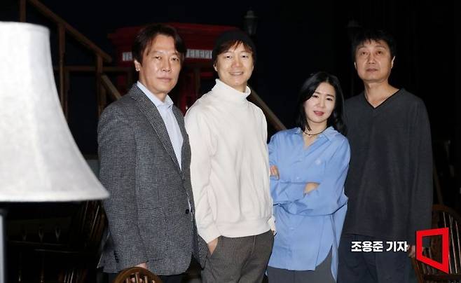 서울시극단 연극 '컬렉션' 주연  배우 강신구, 정원조, 최나라, 김신기(사진 왼쪽부터). 사진=조용준 기자 jun21@