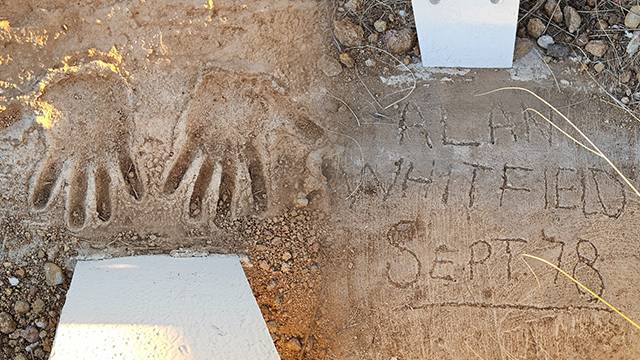 작업에 참여했던 노동자들이 자신의 흔적을 남겼다.