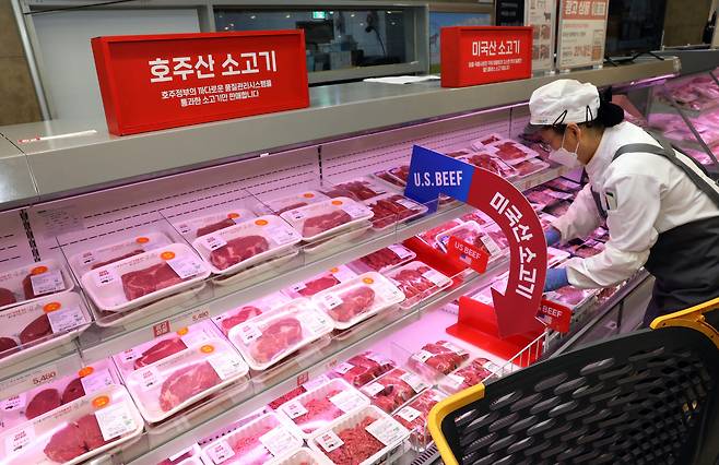 이마트의 호주산 소고기 행사 사진 [이마트 제공]