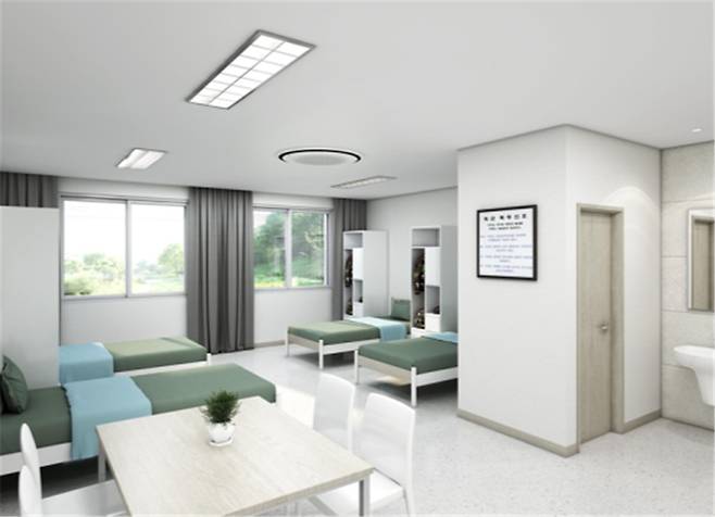 2~4인실로 조성된 병영생활관 예시.(국방부 제공)