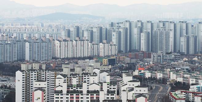 수도권 시내 아파트 단지 모습. [연합]