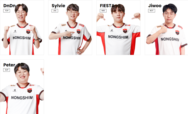 농심 레드포스 선수단. [농심 레드포스]