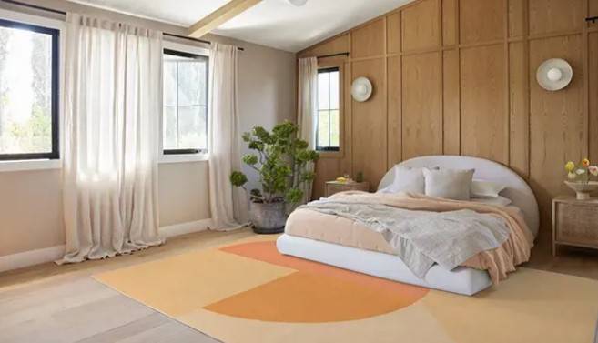 러그 제작업체 러거블(Ruggable)에서 팬톤 올해의 컬러인 피치퍼즈를 적용한 제품. 출처: 러거블.