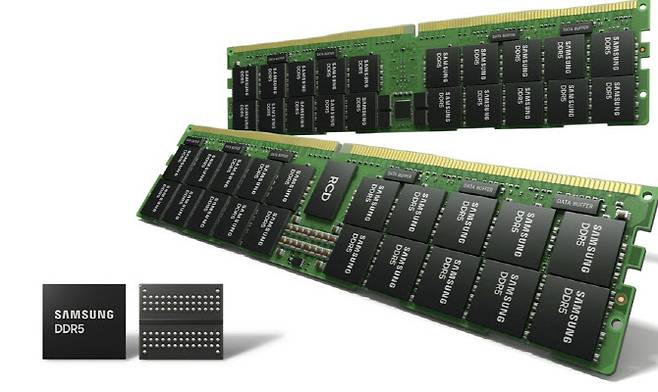 삼성전자의 14나노 EUV DDR5 D램. (사진=삼성전자)