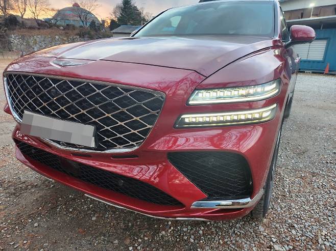 제네시스 GV80 쿠페 MLA 램프. (사진=이데일리 이다원 기자)