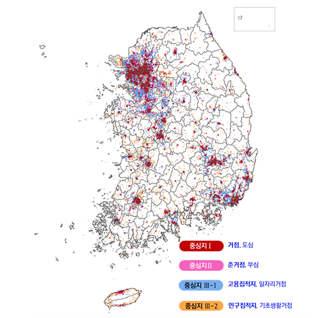 국토공간거점지도. [자료=국토교통부]