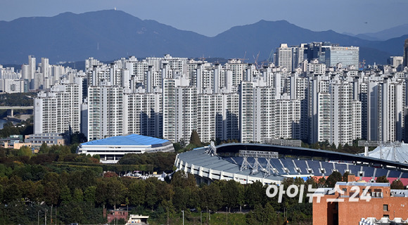 서울 강남구 삼성동 도심공항타워에서 바라본 아파트 전경. [사진=아이뉴스24 DB]