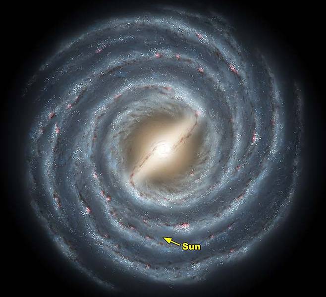 우리은하의 모습. NASA/JPL-Caltech