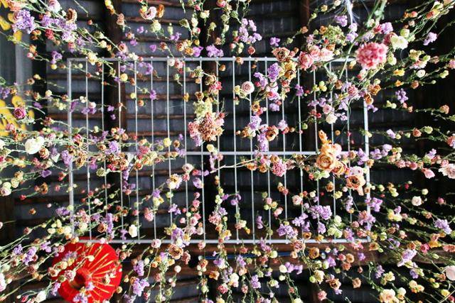 용문고진 백보청의 꽃 장식. ⓒ최종명