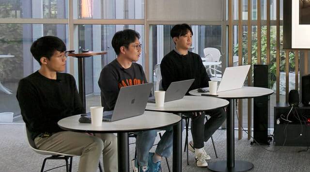 정진우 S2W AI팀장(왼쪽), 박근태 CTO, 오재학 수석연구원