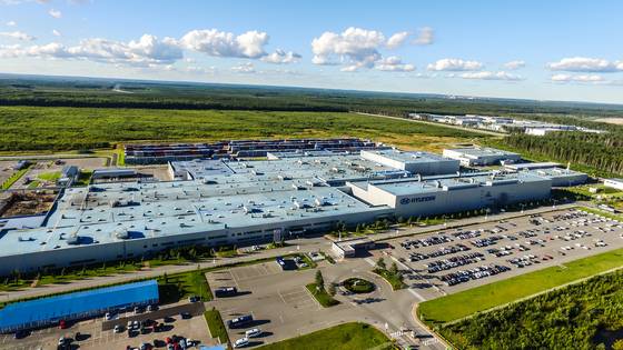 Hyundai Motor's manufacturing plant in St. Petersburg, Russia. [JOONGANG PHOTO]