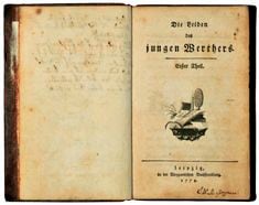 1774년에 발간된 ‘젊은 베르테르의 슬픔’ 원본. 25세때 쓴 이 책으로 괴테는 유럽 대륙에서 유명한 인물이 되었고, 아우구스트 대공은 이 책을 계기로 괴테를 바이마르공국으로 초청했다./조선일보DB