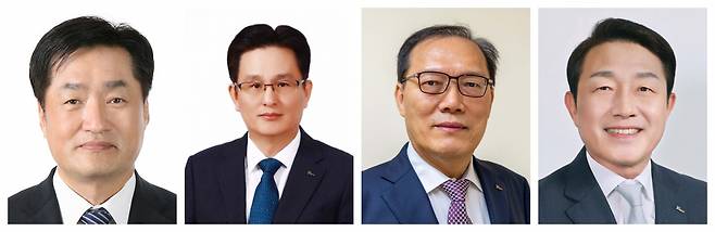 김지용(왼쪽부터) 포스코홀딩스 미래기술연구원장 및 그룹CTO, 이백희 포스코 안전환경본부장, 이진수 포스코 생산기술본부장, 이동렬 포스코 광양제철소장. [포스코그룹 제공]