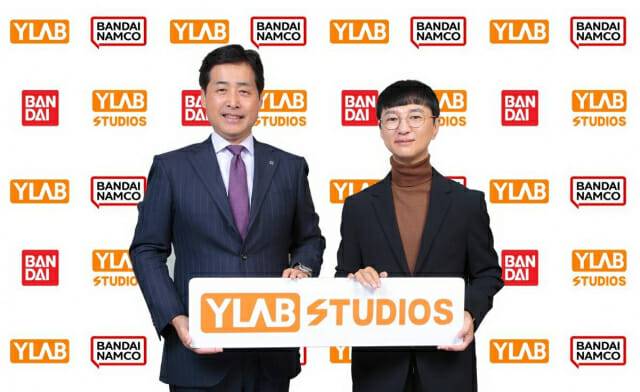 반다이 타케나카 카즈히로 대표(왼쪽), 와이랩 스튜디오스 윤인완 대표