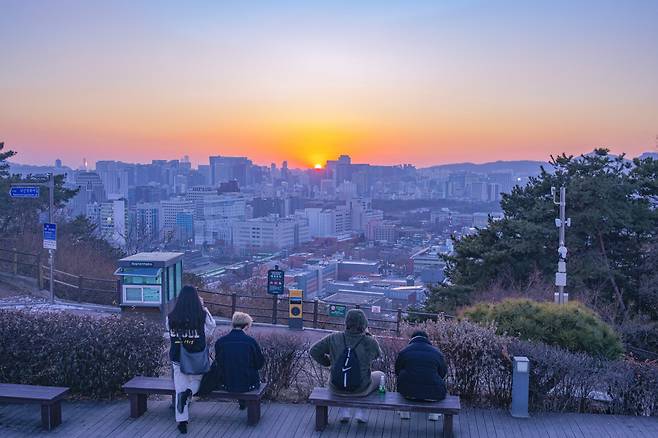 대학로 낙산의 노을