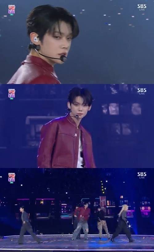 연준이 솔로무대를 꾸몄다. 사진= ‘2023 SBS 가요대전’ 캡쳐