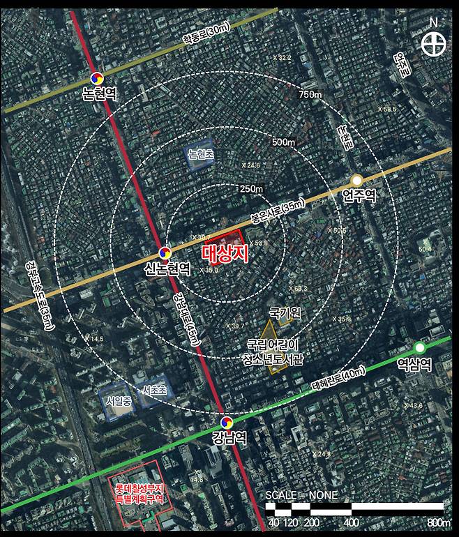 강남구 봉은사로 120일원(르메르디앙 호텔부지) [서울시 제공]