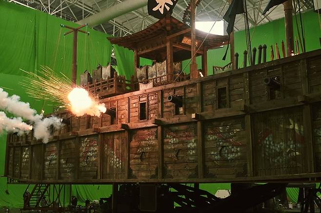 놀라운 CG로 완성된 ‘노량’. 사진|롯데엔터테인먼트, 에이스메이커무비웍스