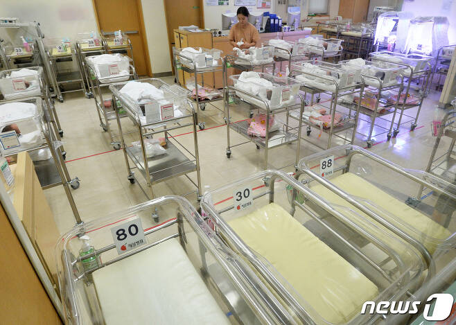서울시내 한 병원 신생아실이 비어있는 모습. (뉴스1 DB) 2019.9.25/뉴스1