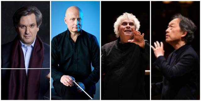 2024년 오케스트라를 이끌고 한국을 찾는 지휘자들. 안토니오 파파노(왼쪽부터), 파보 예르비, 사이먼 래틀, 정명훈.    (c)EMI Classics, Kaupo Kikkas