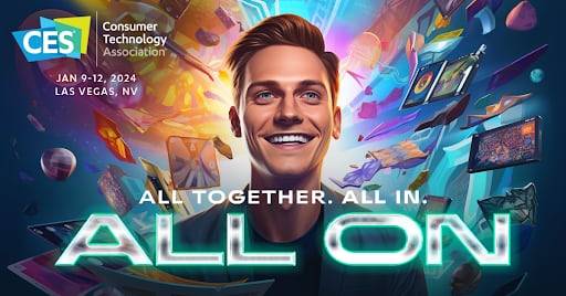 CES 2024는 오는 9~12일(현지 시각) 미국 라스베이거스에서 열린다. 이번 CES 주제는 '올 투게더, 올 온(ALL TOGETHER, ALL ON)'이다. /미국소비자기술협회(CTA) 제공